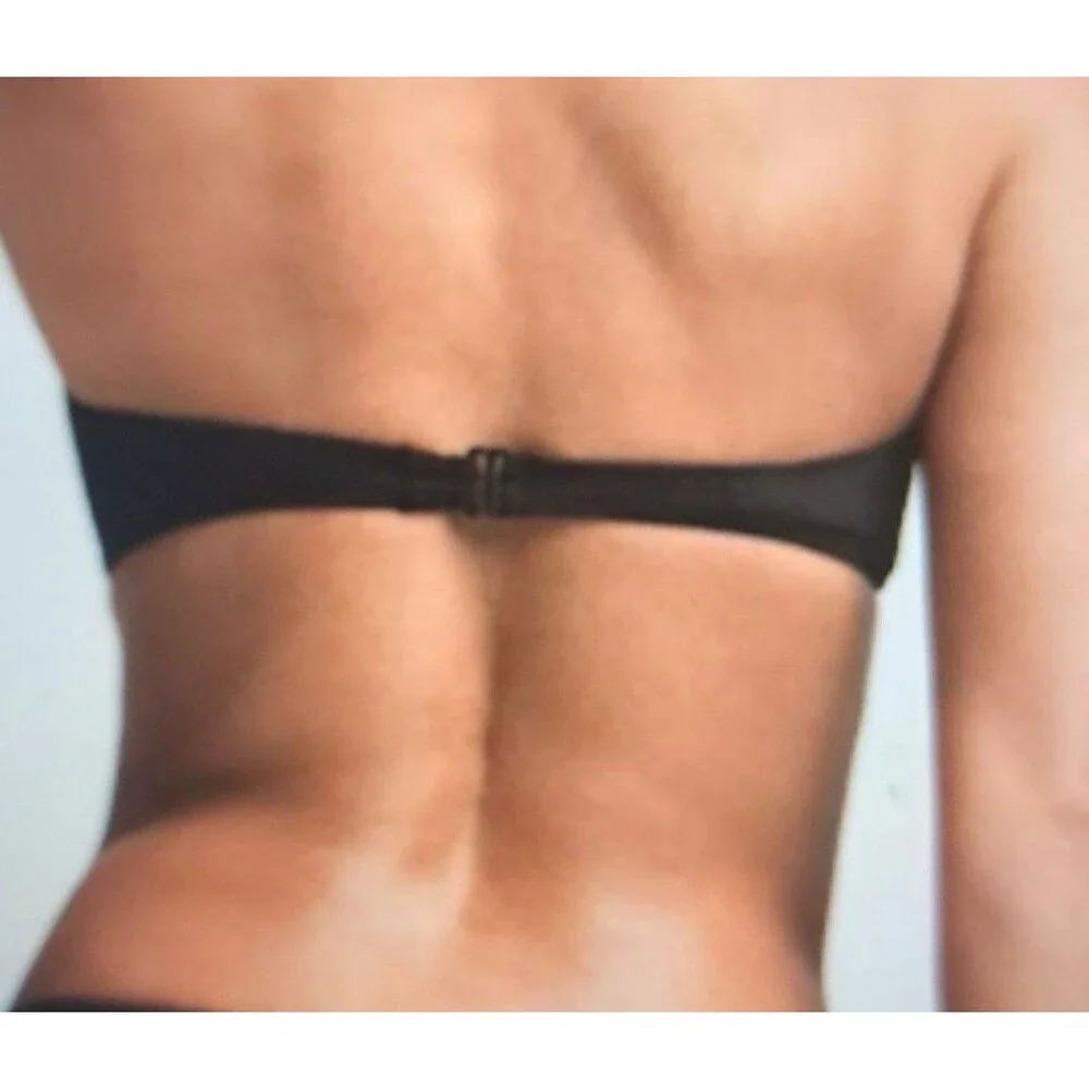 SKIMS SWIM STRAPLESS UNDERWIRE BIKINI TOP NWT ONYX MEDIUM